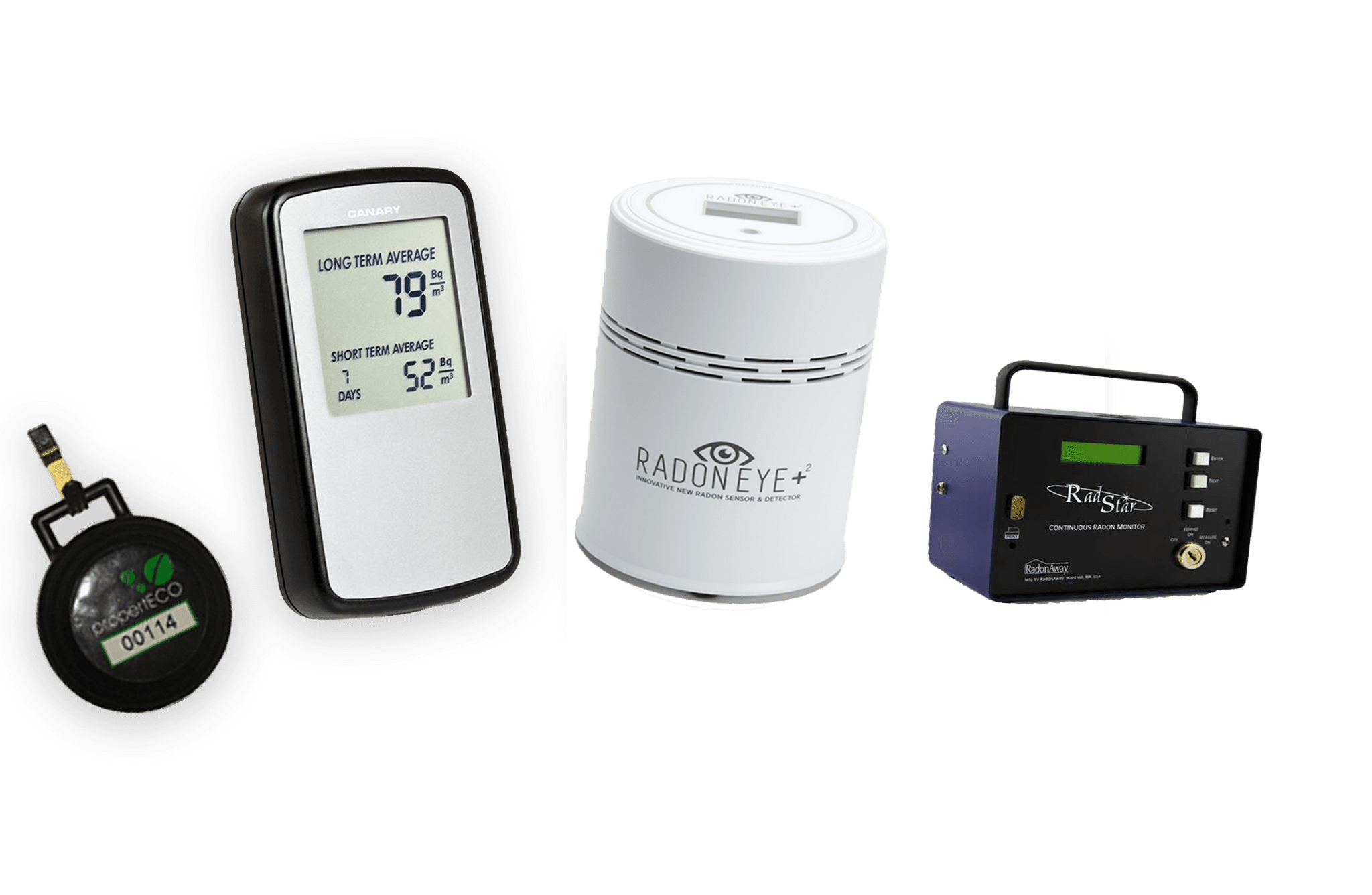 Digital Radon Detector III – White, Home Radon Monitor & Meter