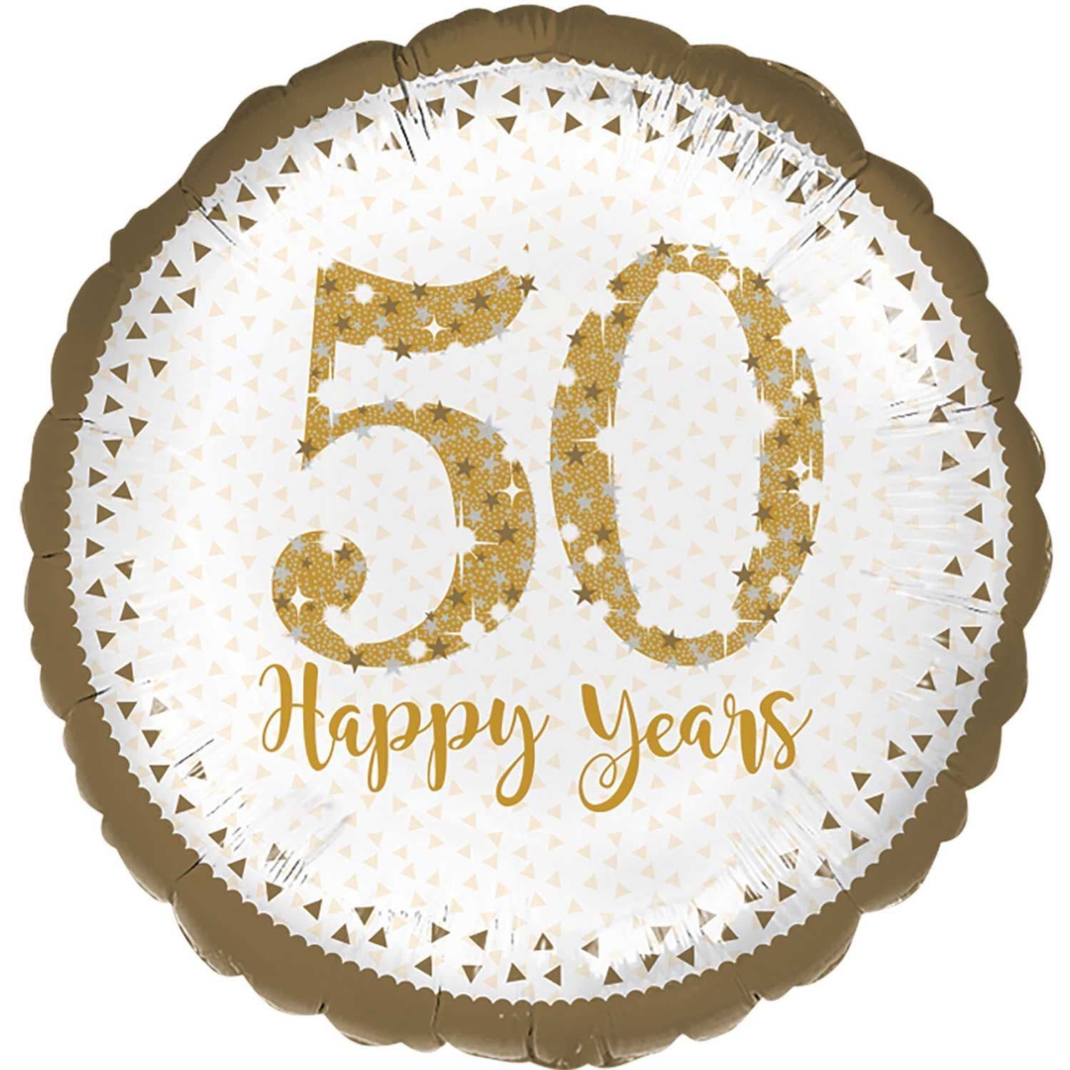 Striscione Festa Sparkling Golden Anniversary Prismatic, 3 Metri X 17 Cm, Per Matrimoni E Compleanni - 4