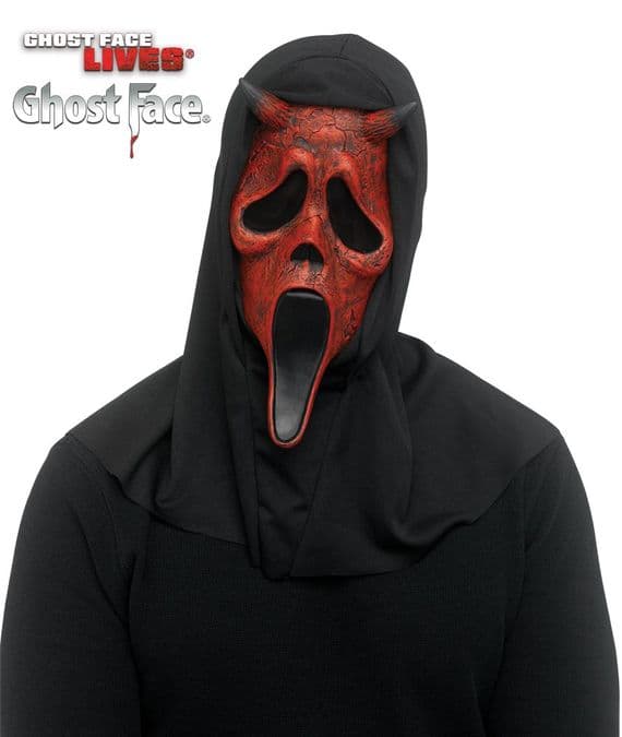 GhostFace Aged Red Devil Scream Mask