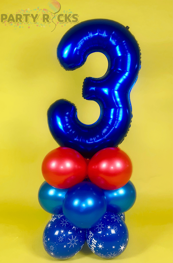 Happy Birthday Number Balloon Stack