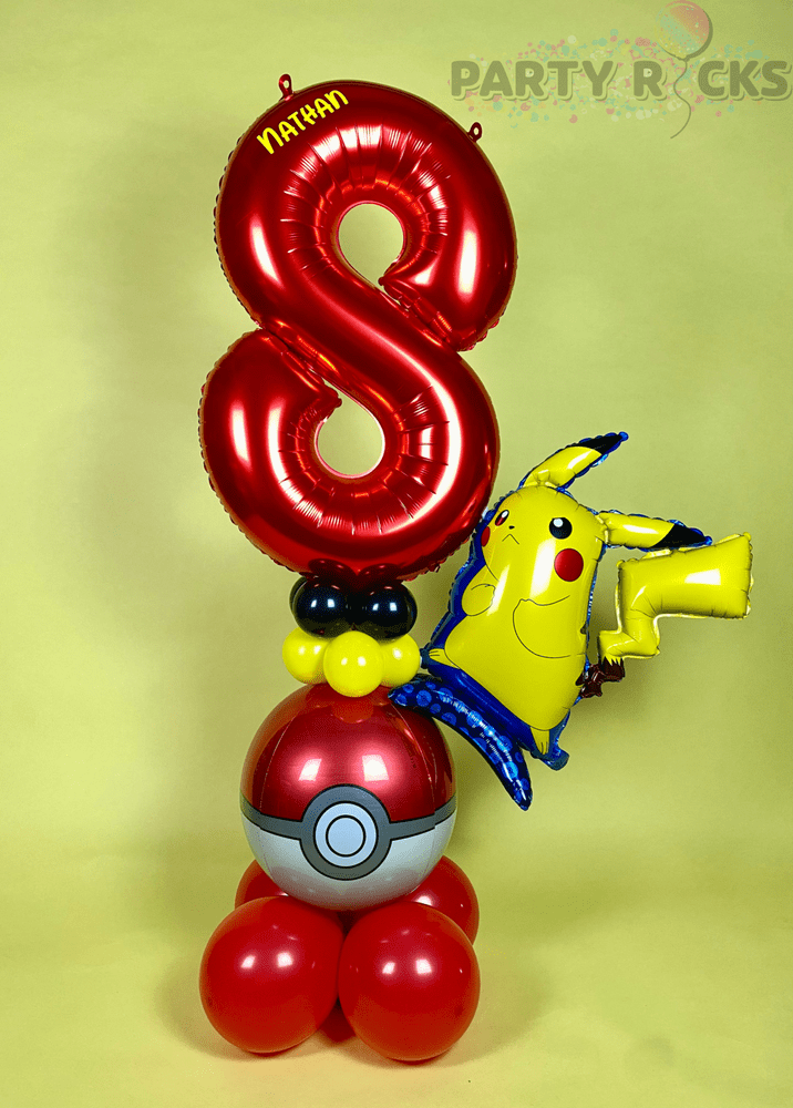 Pokémon Personalised Number Balloon Stack