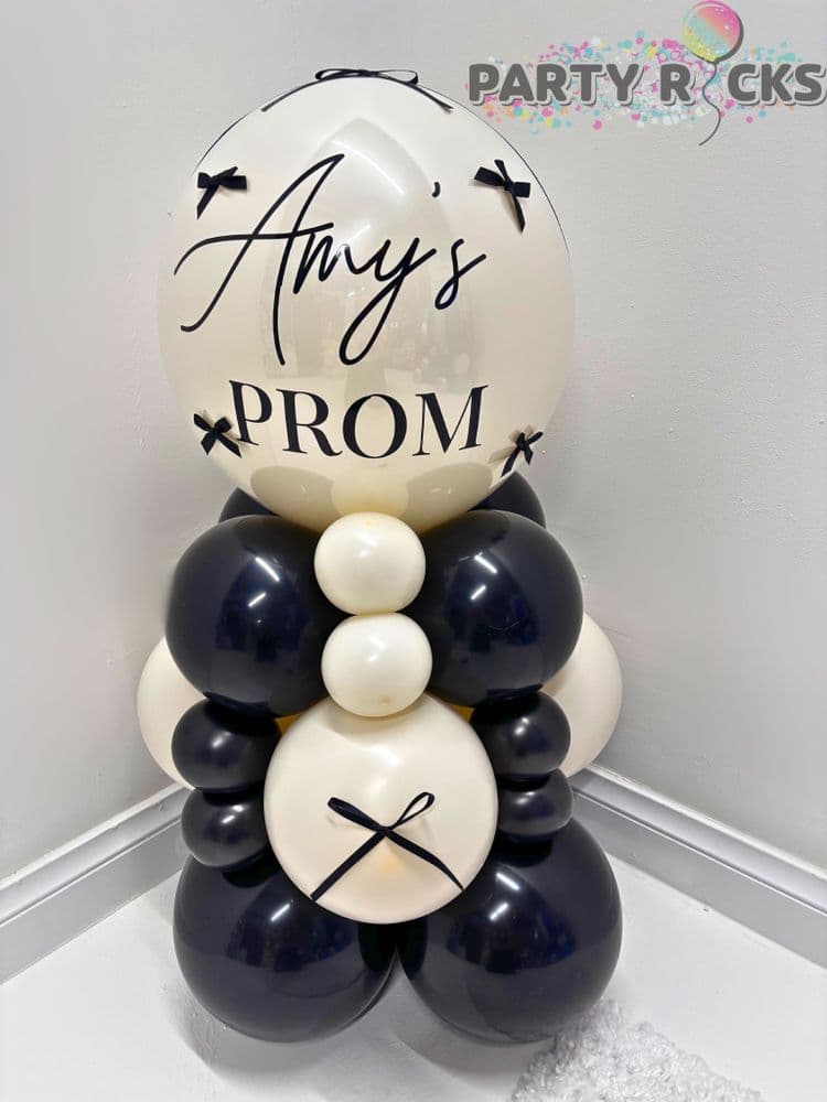 Prom Bow-Themed Balloon Stack