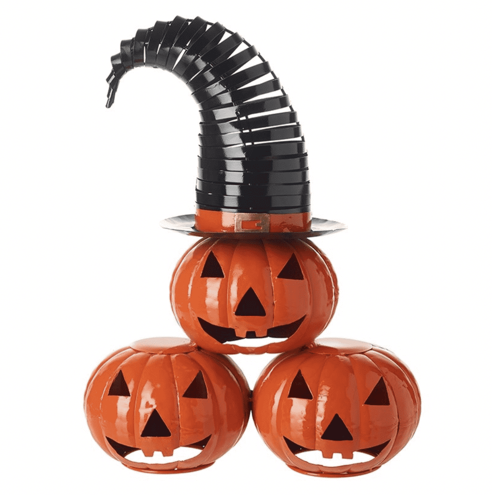 Stacking Pumpkins With Hat Ornament