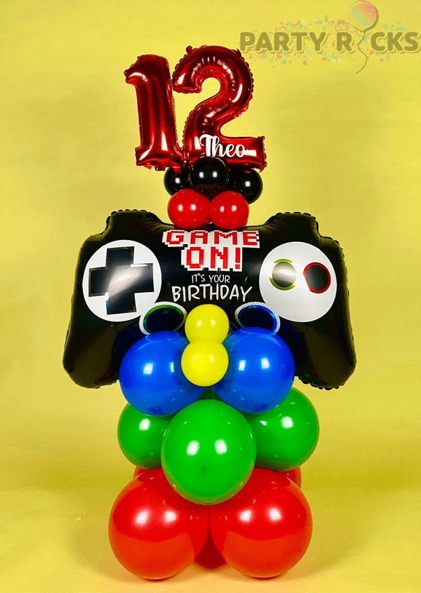 Video Game Birthday Balloon Stack