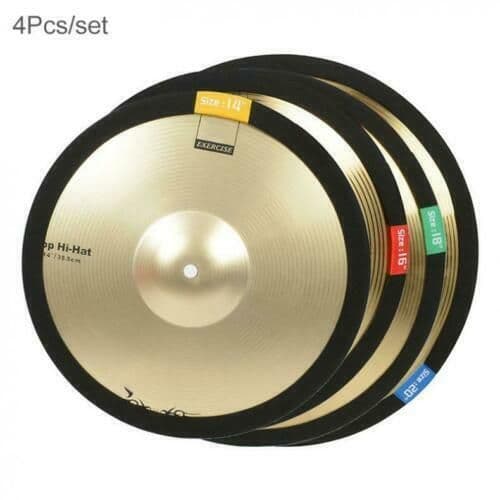 4pcs 14 16 18 20 Inch Cymbal Mute Circle Ring Drum Set Hi-hat Practice Silencer