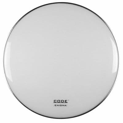 Code Enigma Bass Kick Drum Resonant/Reso Head 16 18 20 22 24 White or Black 24hr