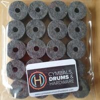 Cymbal felts 35mm x 15mm Grey Charcoal Finish pack of 100 - Free postage