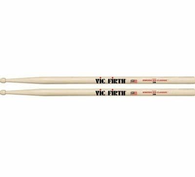 Drumsticks Vic Firth 2B American Hickory 2B Wood Tip, 2 pair next day delivery