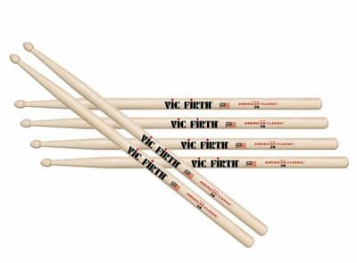 Vic Firth American Classic 2B Wood Tip Drum Sticks - 12 Pairs Free postage UK