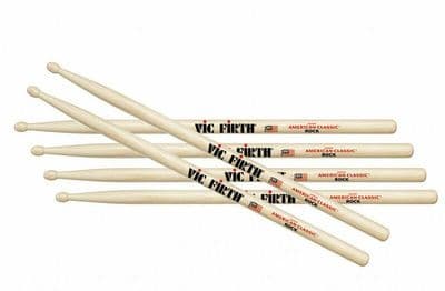 Vic Firth VF-ROCK Drum Sticks 3 pair DEAL FREE 24 hour delivery in most cases
