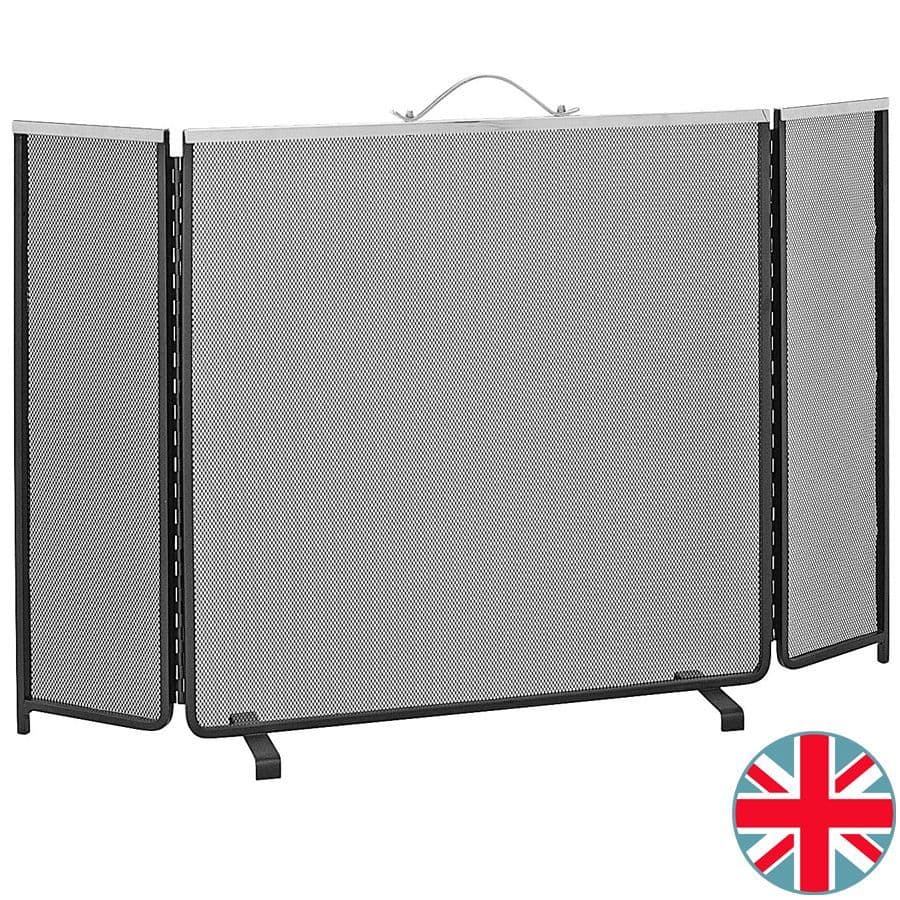 Classic 3 Fold Fireguard - Black & Silver