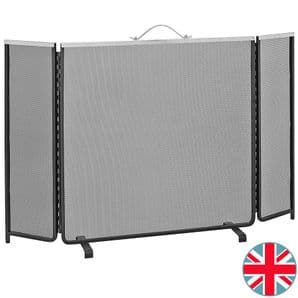Classic 3 Fold Fireguard - Black & Silver