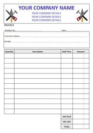 Builders Invoice Pads