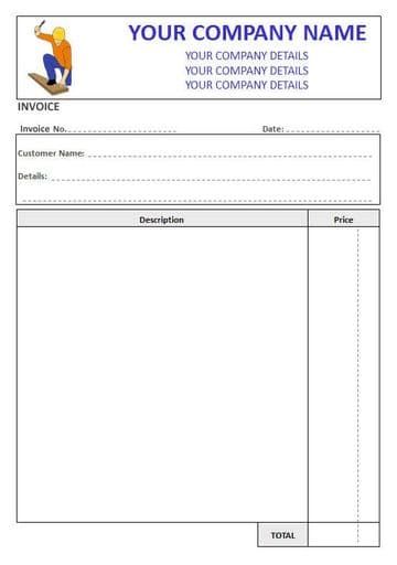 Builders NCR Invoice Pads, 2 Column Open