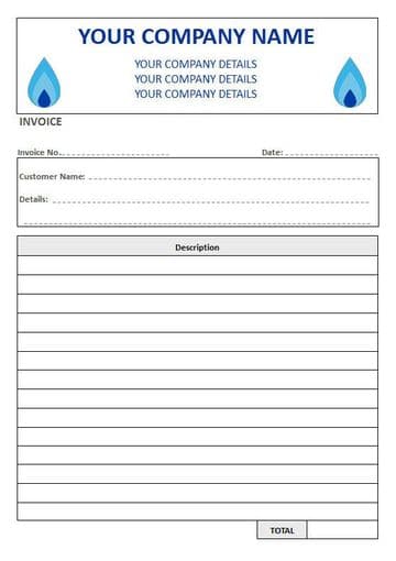 Central Heating Engineers NCR Invoice Pads, 1 Column Lined
