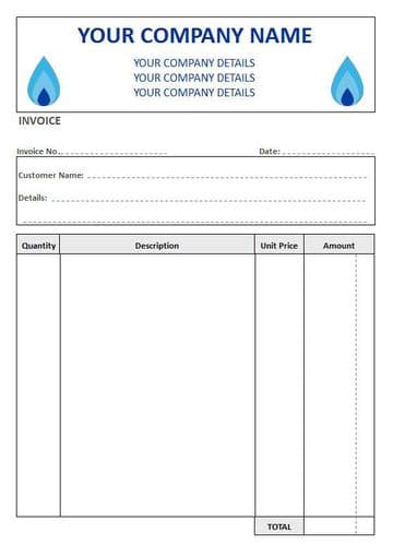 Central Heating Engineers NCR Invoice Pads, 4 Column