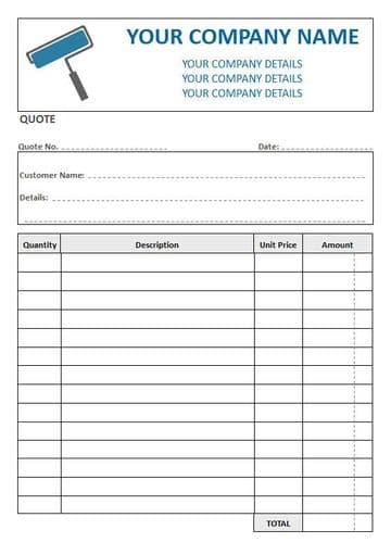 Decorators NCR Quote Pad, 4 Column Lined