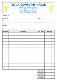 Electricians Invoice Pads