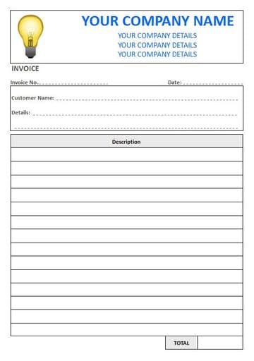 Electricians NCR Invoice Pads, 1 Column Lined