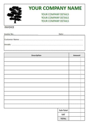 Gardeners NCR Invoice Pads, 2 Column Lined + VAT