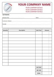 Heating Engineer Invoice Pads