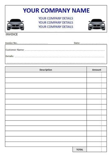 Mechanics NCR Invoice Pads & Sets, 2 Column Lined