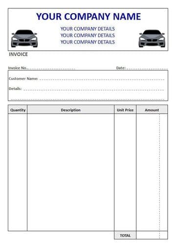 Mechanics NCR Invoice Pads & Sets, 4 Column