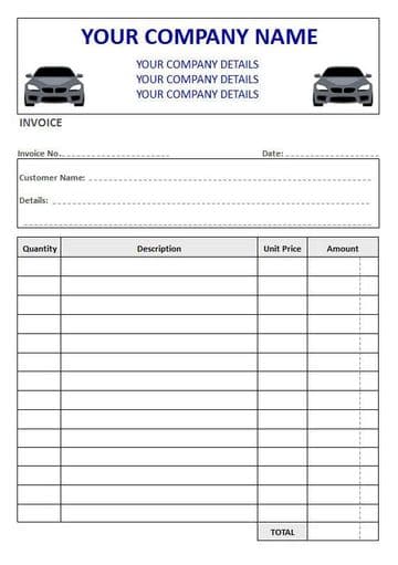 Mechanics NCR Invoice Pads & Sets, 4 Column Lined