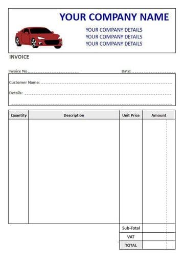 Mechanics NCR Invoice Pads & Sets, 4 Column + VAT Box