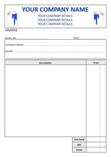 Painter & Decorators NCR Invoice Pad, 2 Column + VAT