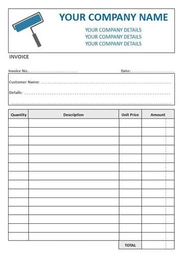 Painter & Decorators NCR Invoice Pad, 4 Column Lined