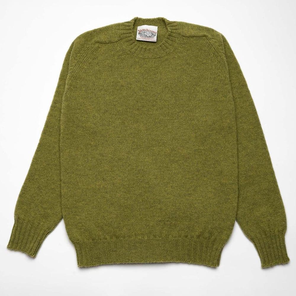 Crew Neck Saddle Shoulder Sweater - 1140 Granny Smith