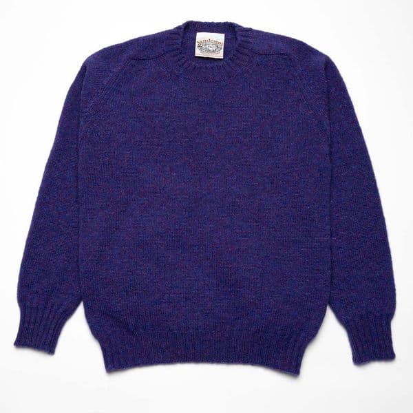 Crew Neck Saddle Shoulder Sweater - 1300 Aubretia