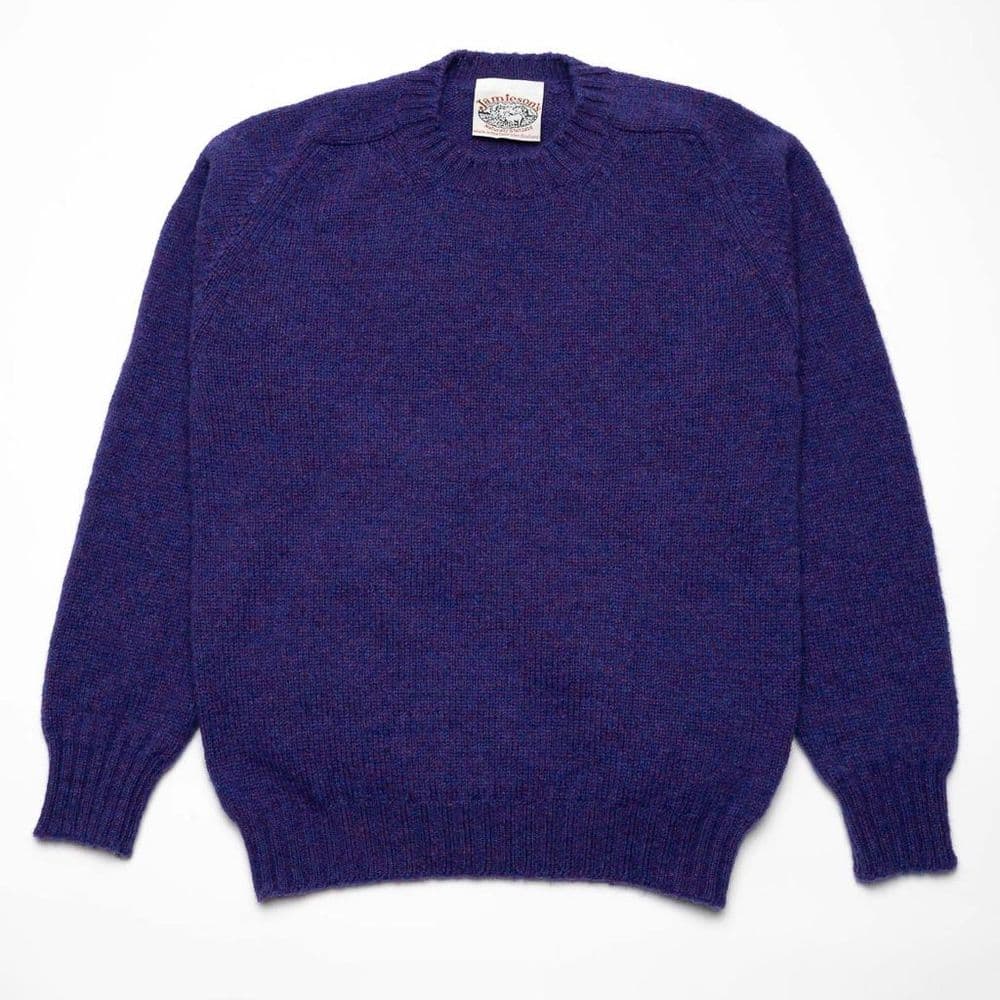 Crew Neck Saddle Shoulder Sweater - 1300 Aubretia