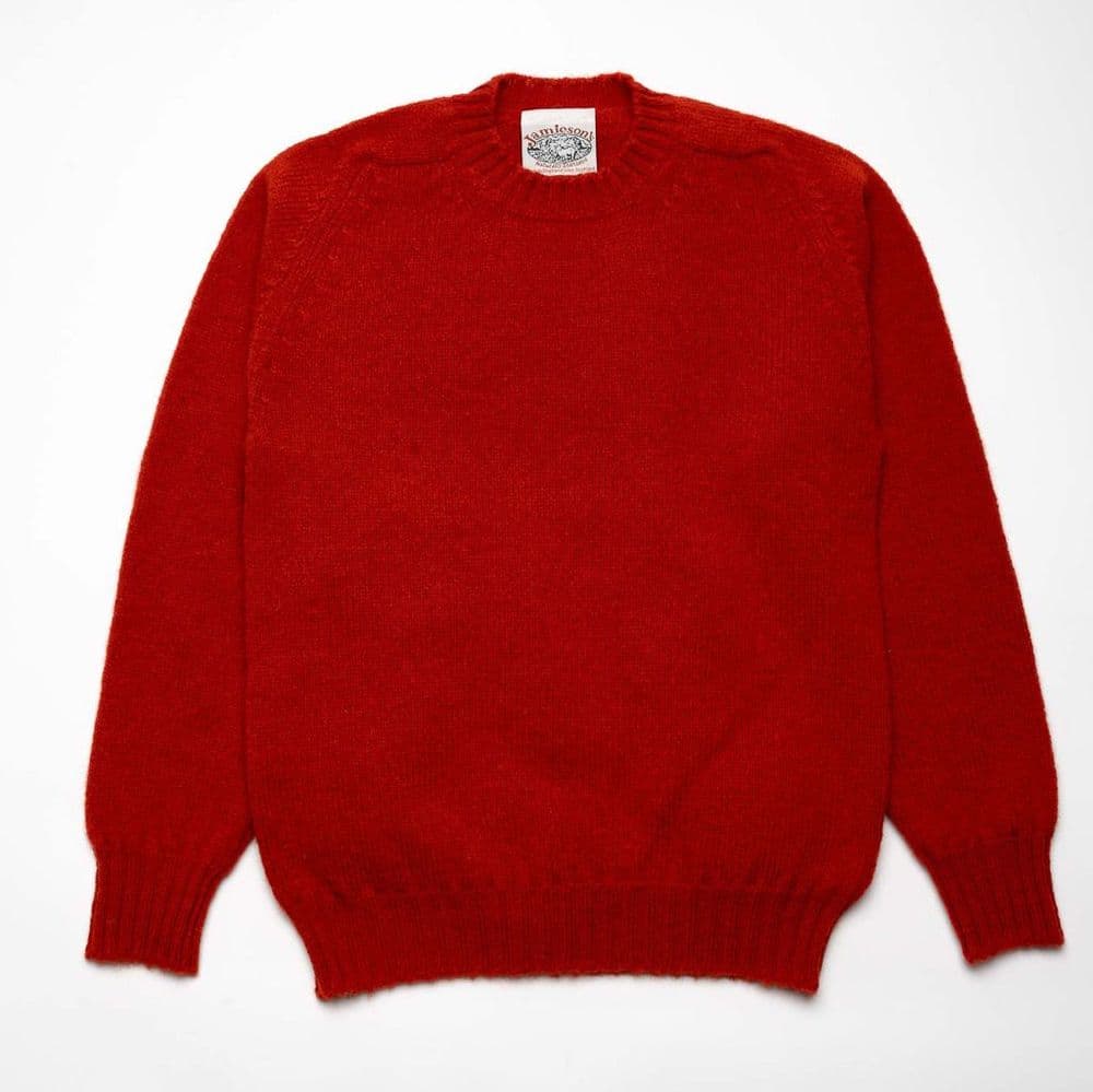 Crew Neck Saddle Shoulder Sweater - 462 Ginger