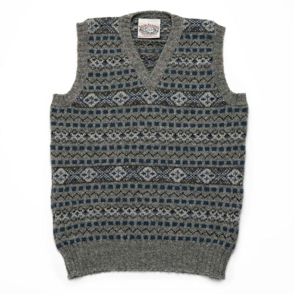 Vee Neck Vest - 626/66 Steel