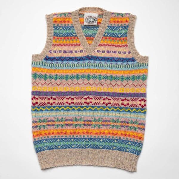 Vee Neck Vest - 748A/26 Sand