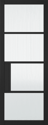 Black Chelsea 4 L Reeded Glazing