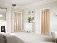 Utah 3 L Oak Frosted Glass Internal Door