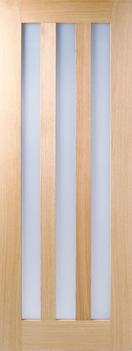 Utah 3 L Oak Frosted Glass Internal Door