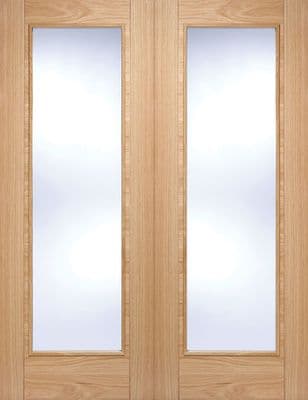 Vancouver Oak Glazed French Internal Door Pair
