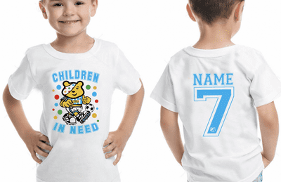 Blue Football Pudsey Tee