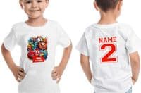 Lightning McQueen Birthday T-Shirt | Kids & Adults Party Tee UK