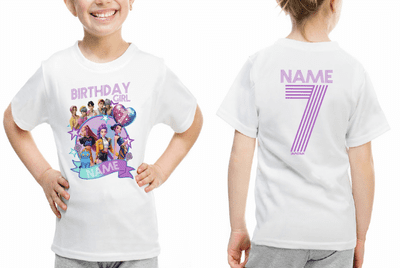 Custom Huntrix Demon Hunter Birthday Girl Shirt, Personalised T-shirt
