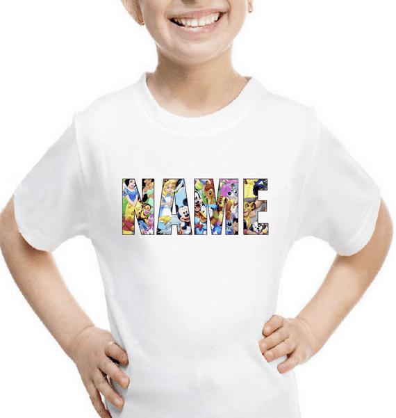 Disney Personalised Logo T-shirt Birthday Girl T‑Shirt UK | Fun Girls Birthday Tee – Tees4Geeks