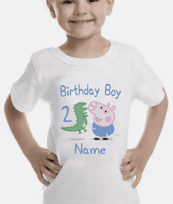 George Pig Birthday T-Shirt | Kids & Adults Party Tee UK