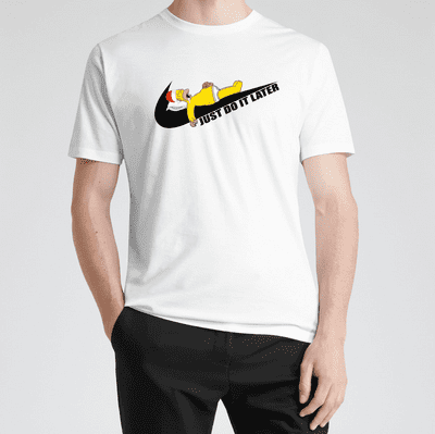 Homer Simpson Christmas T-Shirt – Just Do It Later Xmas Top