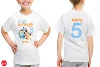 Bluey It's My Birthday Birthday T-Shirt | Kids & Adults Party Tee UK