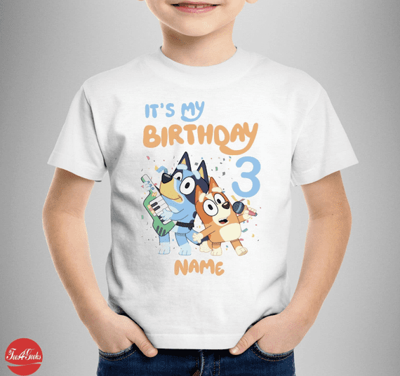 Bluey It's My Birthday Birthday T-Shirt | Kids & Adults Party Tee UK