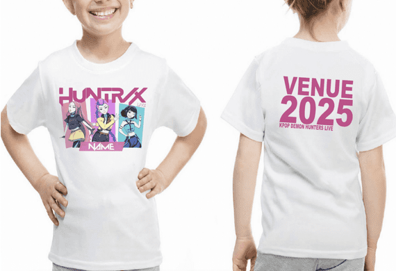 K-Pop Demon Hunters Tour T-Shirt – Personalised Fan Tee | Tees4Geeks
